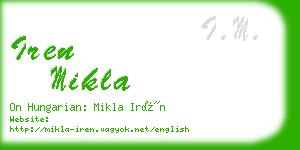 iren mikla business card